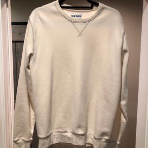 Oversized desert crew neck cream sweatshirt